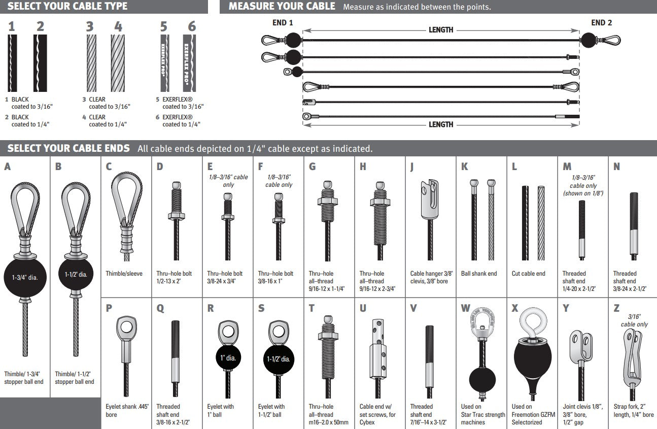 COMMERCIAL GYM CABLES