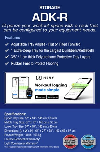 PARADIGM 3 TIER ADJ DUMBBELL / KETTLE BELL RACK