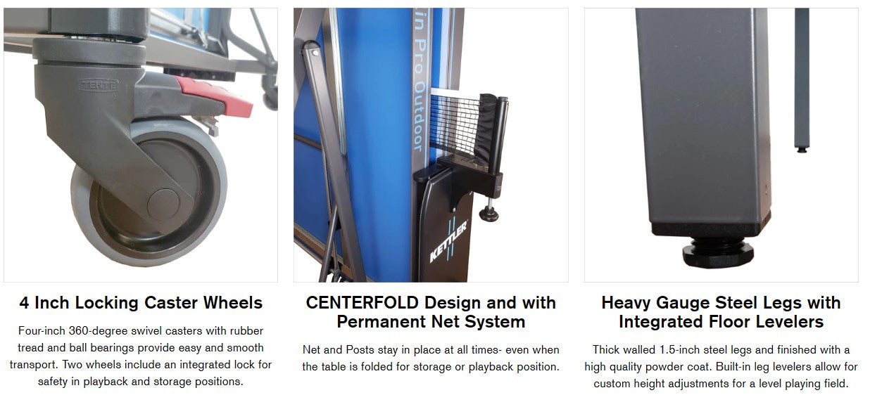 KETTLER BERLIN PRO OUTDOOR PING PONG TABLE