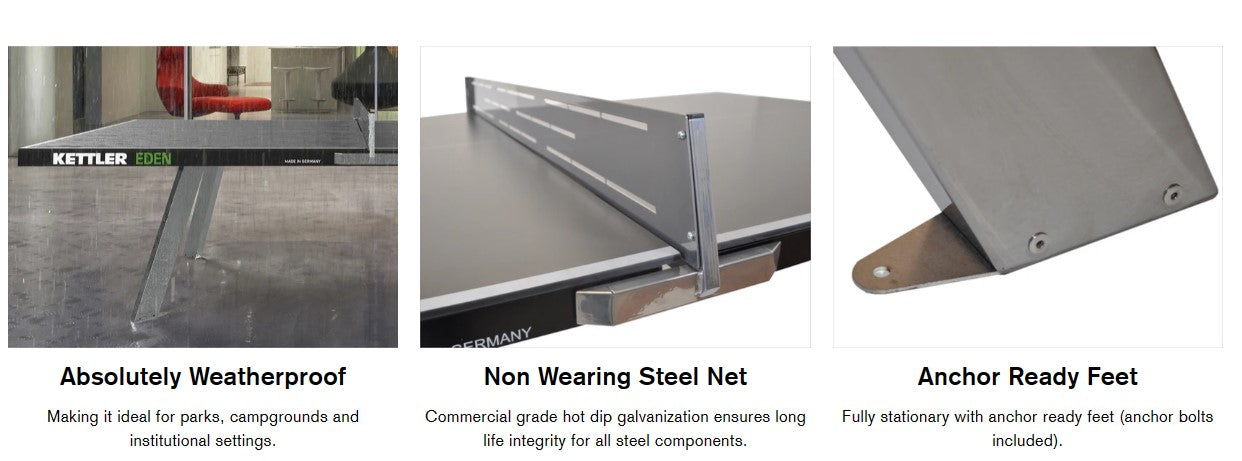 KETTLER EDEN OUTDOOR PING PONG TABLE