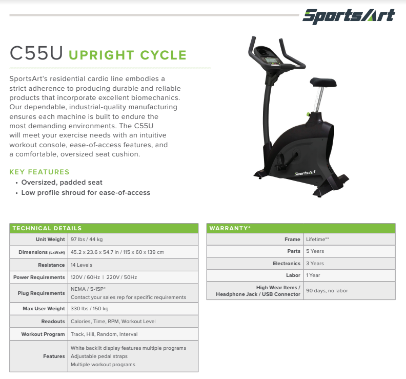 SPORTS ART ELLIPTICAL C55U