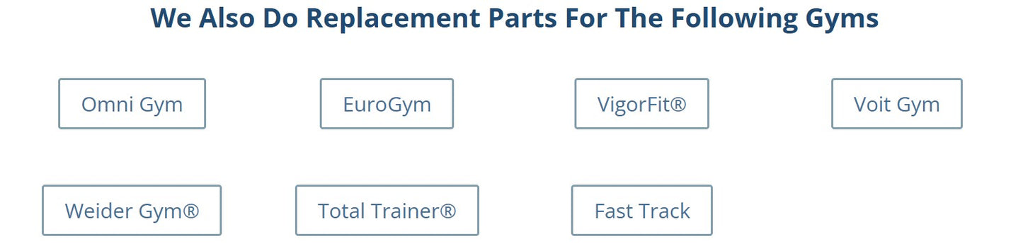 REPLACEMENT WHEELS FOR TOTAL GYM / TOTAL TRAINER / OMNI GYM / WEIDER GYM / VOIT GYM / EUORO GYM / FAST TRACK / VIGOR FIT