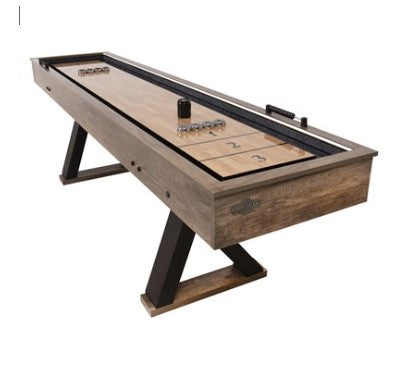 AMERICAN LEGEND 9' KIRKWOOD 2-IN-1 LED LIGHT UP SHUFFLEBOARD / BOWLING GAME ROOM TABLE