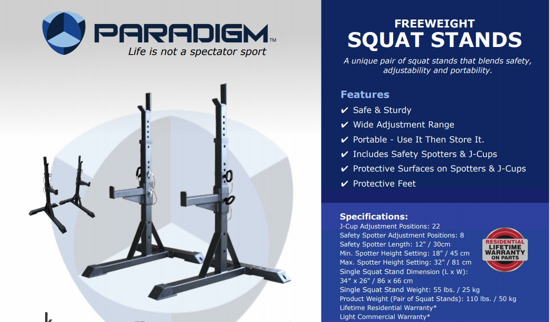 PARADIGM SQUAT STANDS