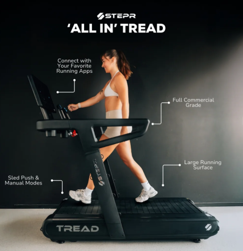 STEPR COMMERCIAL RUBBER SLAT BELT TREADMILL