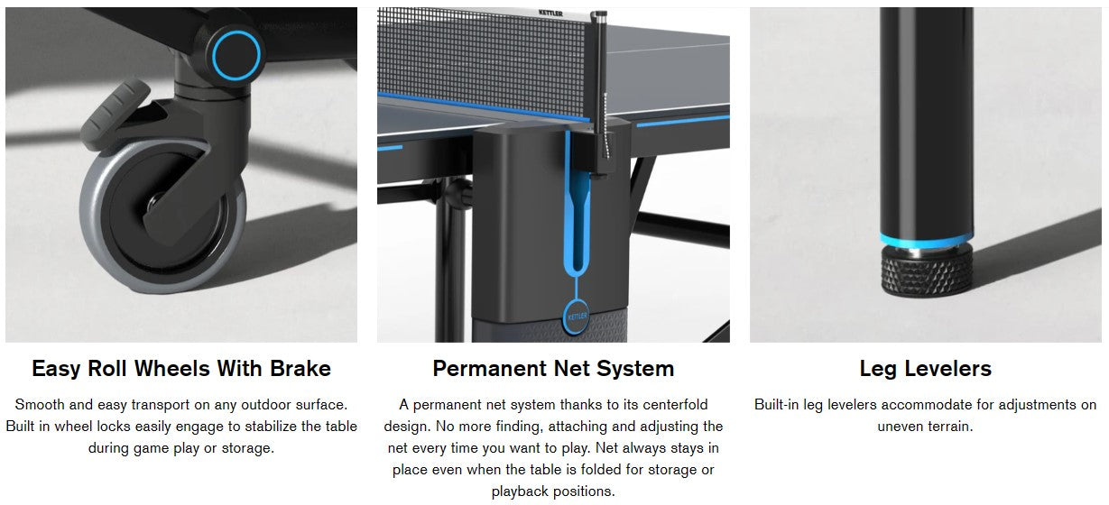 KETTLER OUTDOOR 15 PING PONG TABLE