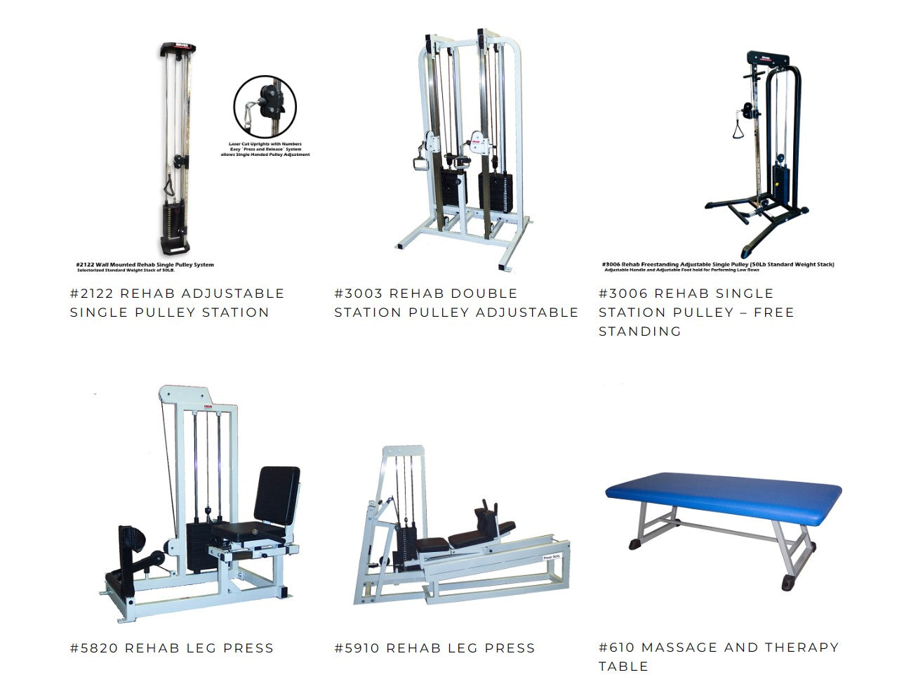 REHABILITATION RACKS AND PULLEYS