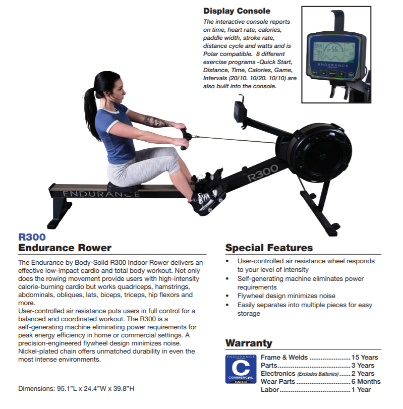 BODY SOLID R300 ROWER