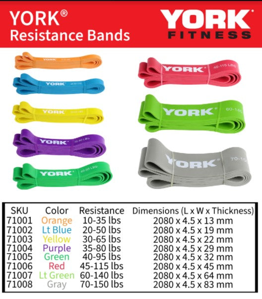 YORK COMMERCAIL RESISTANCE BANDS