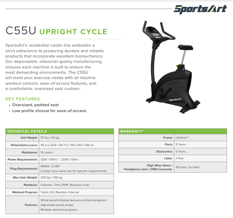 SPORTS ART ELLIPTICAL  C55U