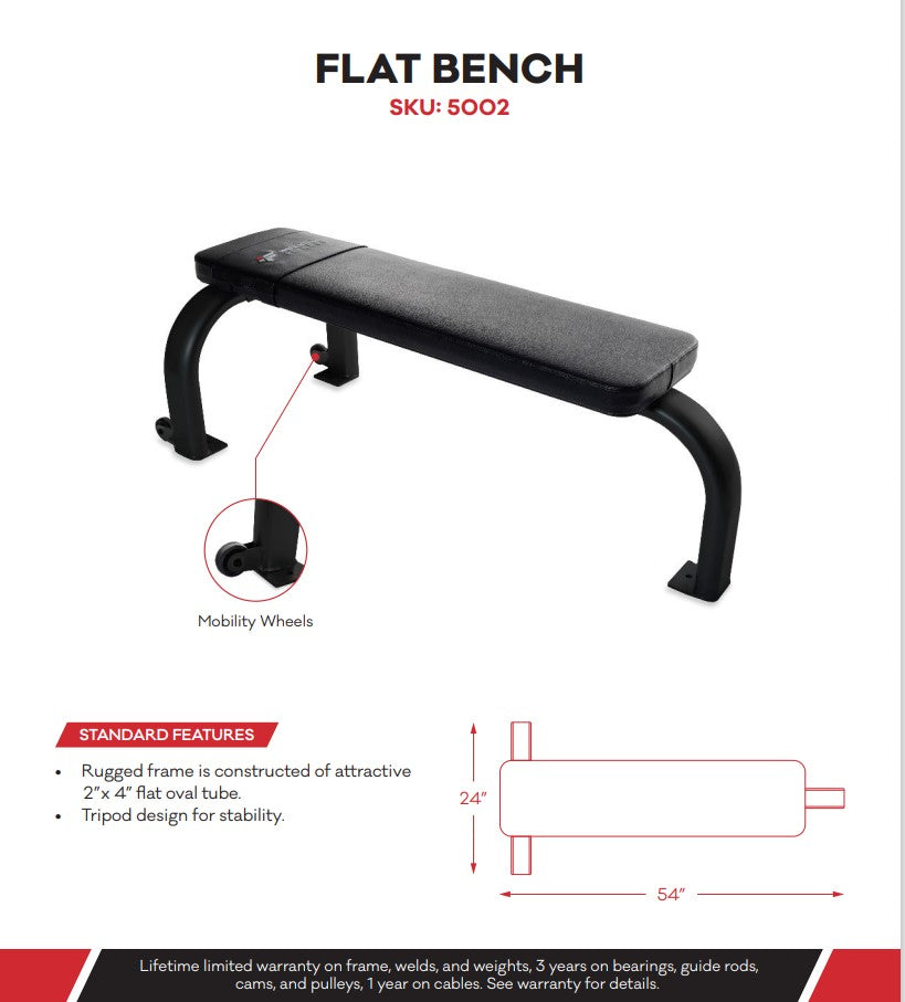 INFLIGHT COMMERCIAL FLAT BENCH