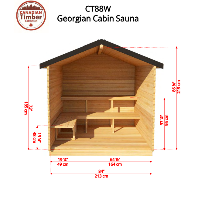 LEISURECRAFT GEORGIAN CABIN SAUNA WITH CHANGEROOM