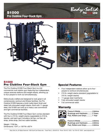 BODY SOLID S1000 MULTI GYM