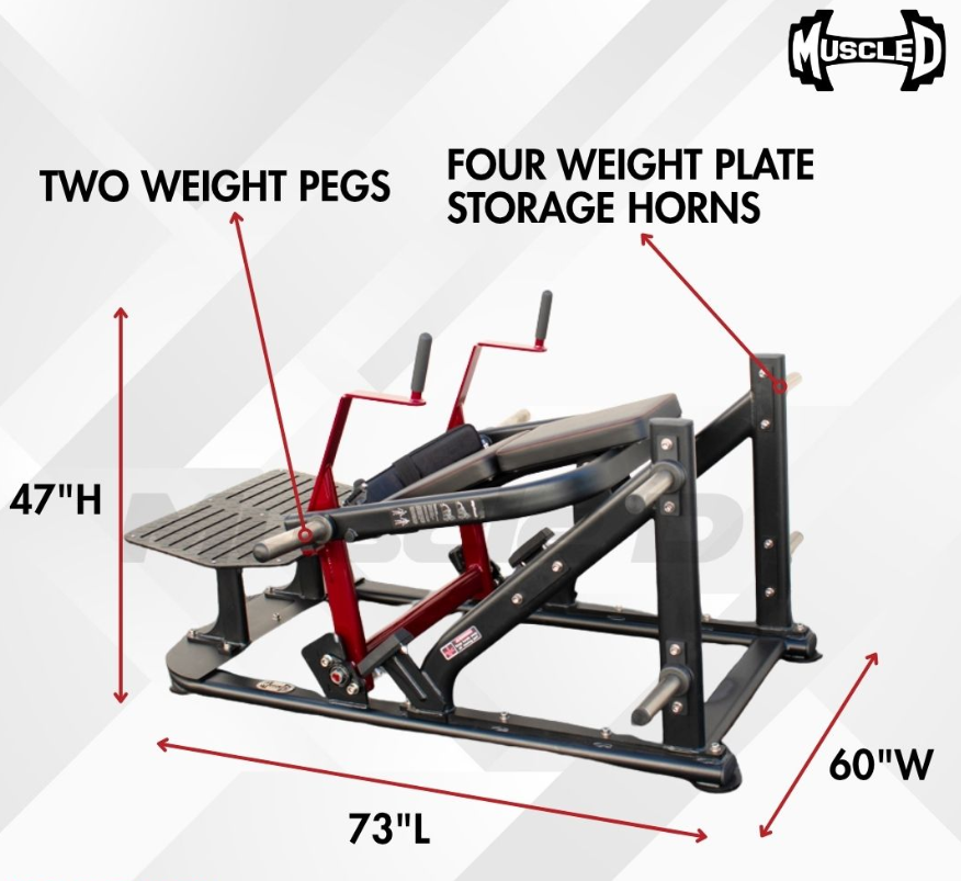 Muscle D Fitness Pro Strength Hip Thruster  Plate Loaded Glute Drive