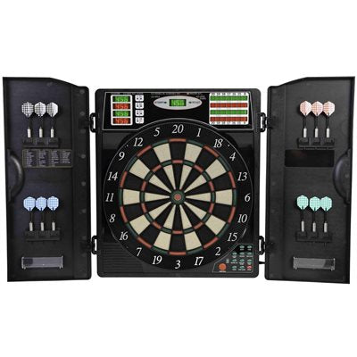 ESCALADE ARACHNID TITANIUM 5400 ELECTRONIC DART BOARD WITH CABINET